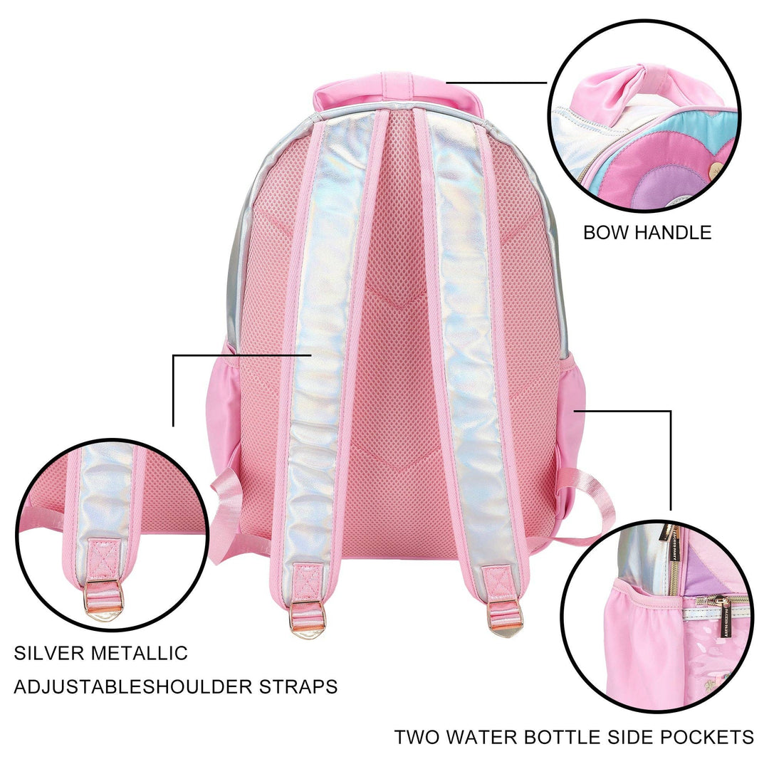 TAYLOR QUILTED CONFETTI HEARTS BACKPACK