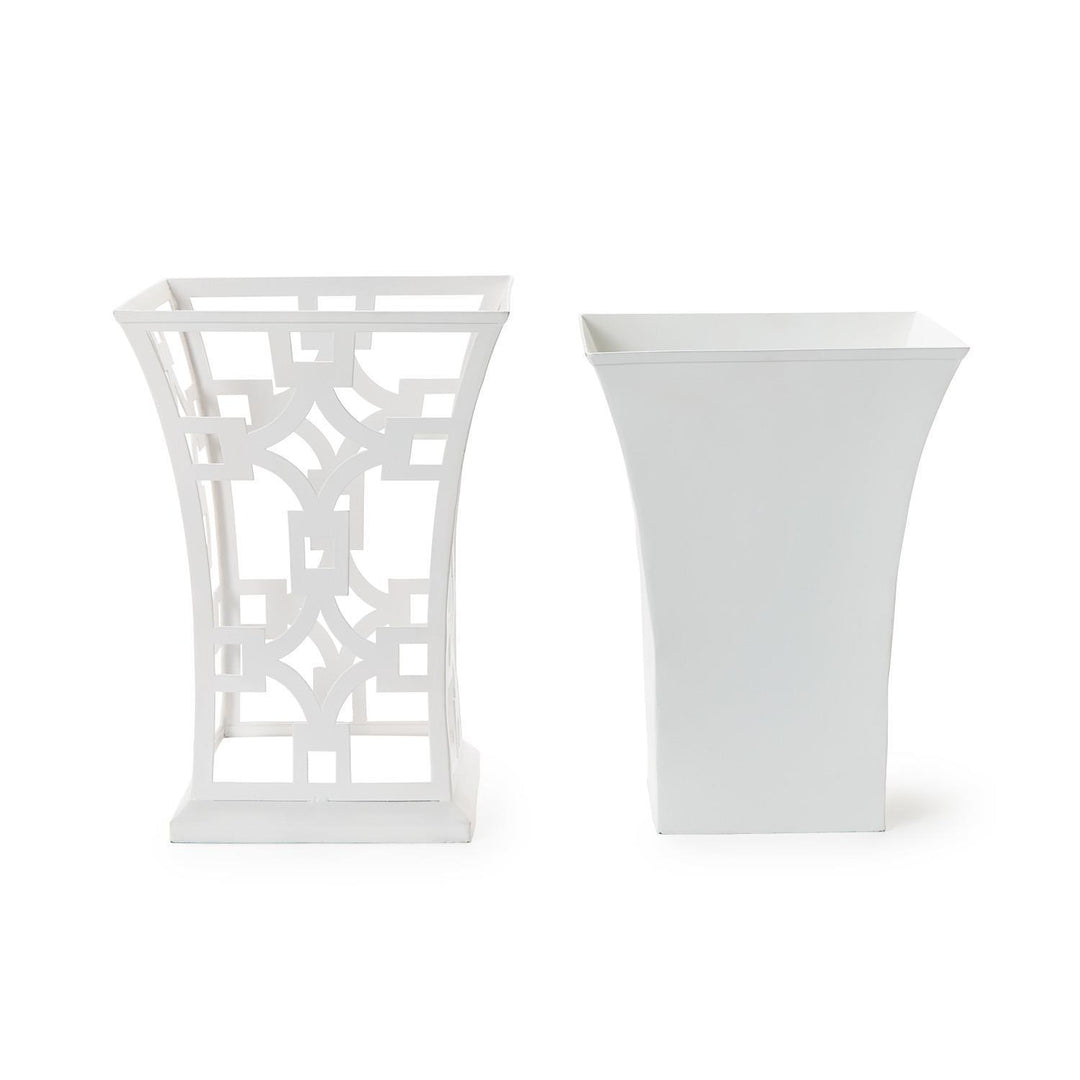 LASER FRETWORK FLARED METAL PLANTER