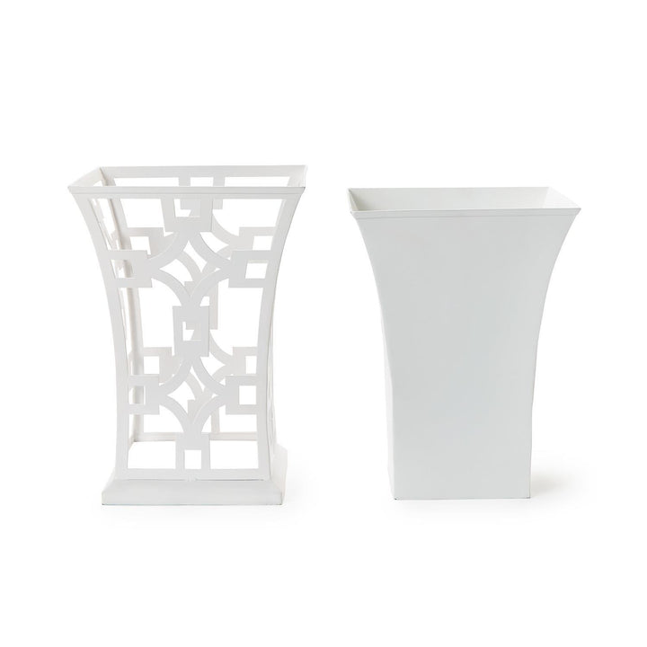LASER FRETWORK FLARED METAL PLANTER