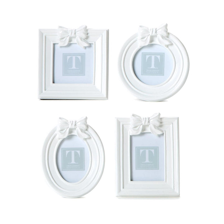 WHITE BOW MINI PHOTO FRAME