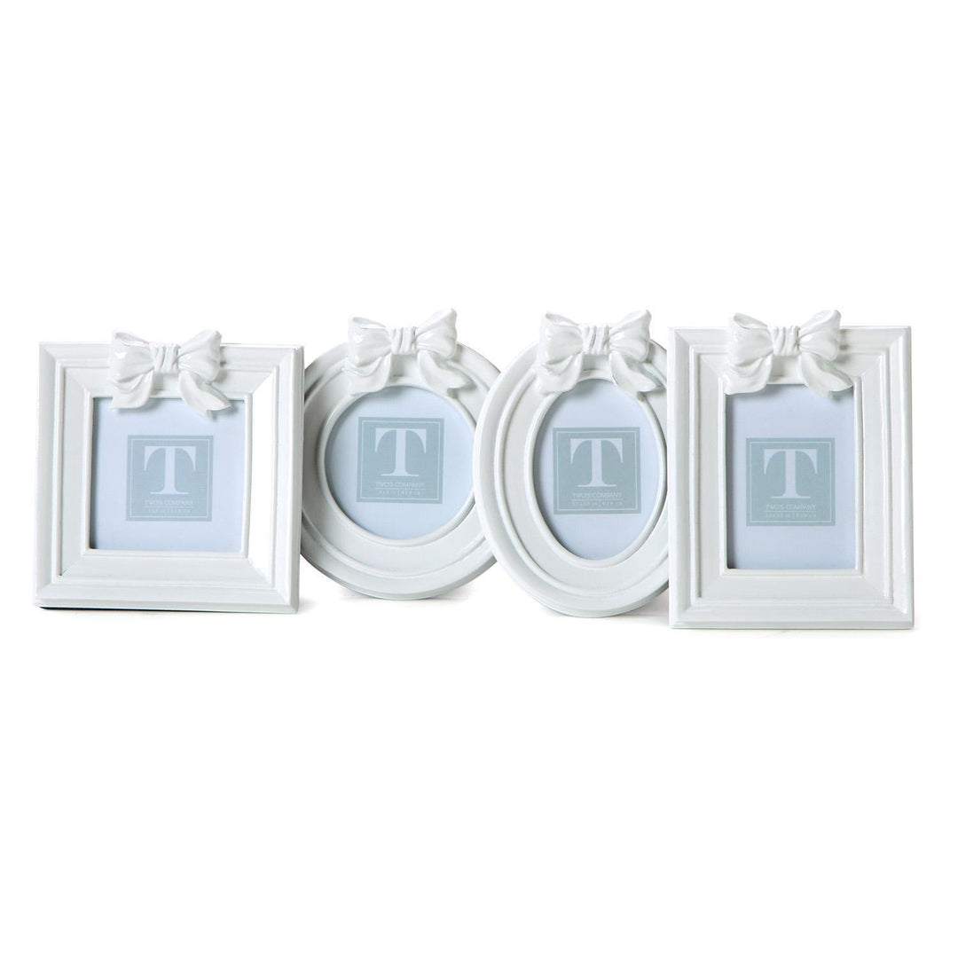 WHITE BOW MINI PHOTO FRAME