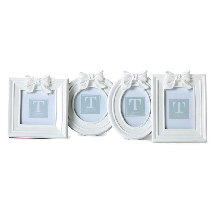 WHITE BOW MINI PHOTO FRAME