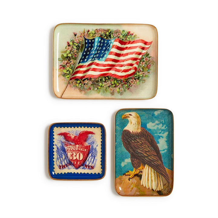VINTAGE AMERICA METAL TRINKET DISH