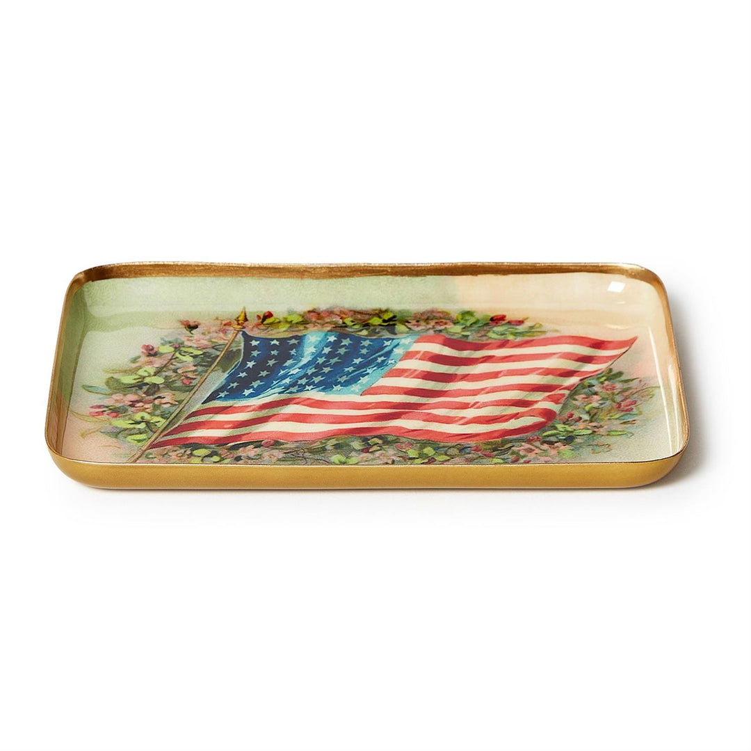 VINTAGE AMERICA METAL TRINKET DISH