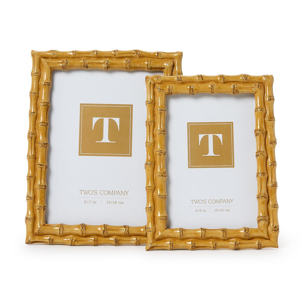 BLONDE FAUX BAMBOO PHOTO FRAME