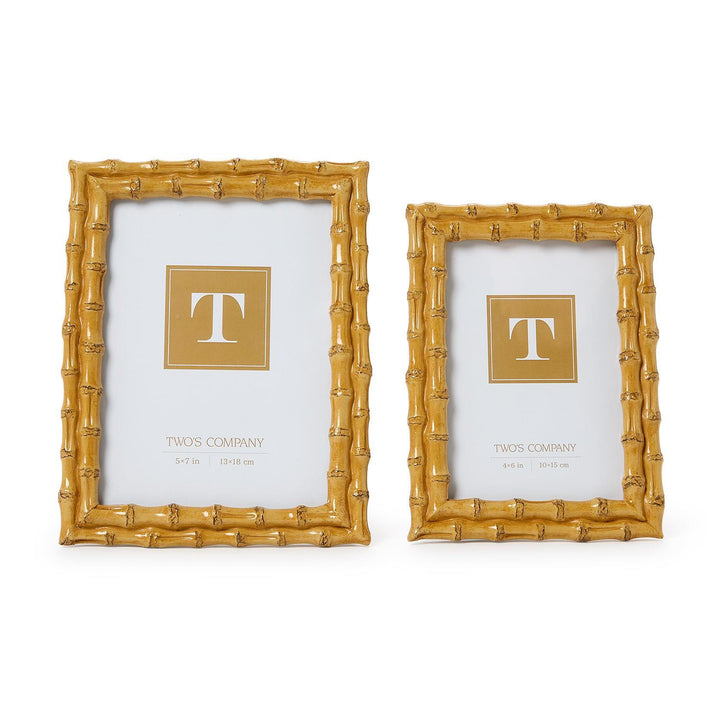 BLONDE FAUX BAMBOO PHOTO FRAME