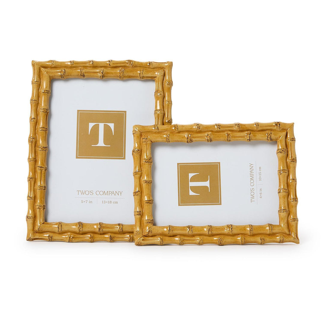 BLONDE FAUX BAMBOO PHOTO FRAME