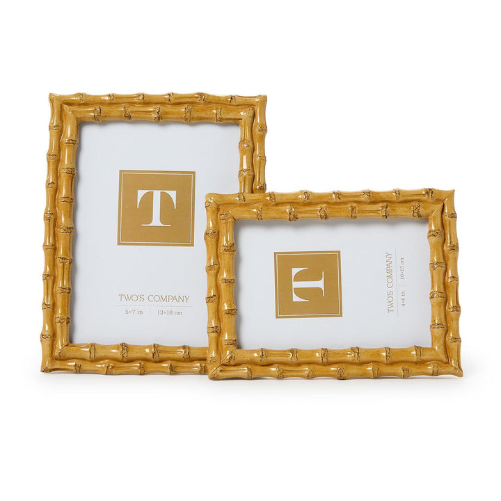 BLONDE FAUX BAMBOO PHOTO FRAME