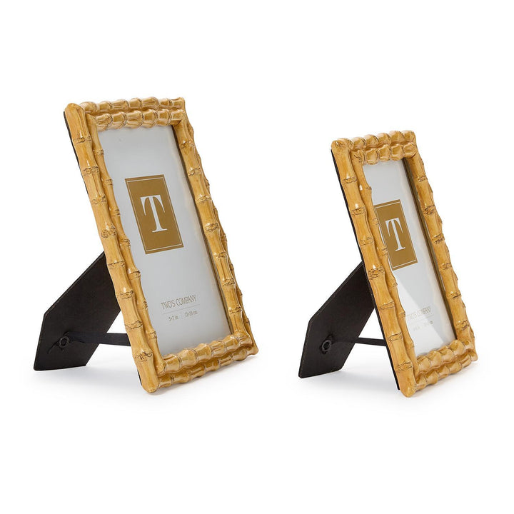 BLONDE FAUX BAMBOO PHOTO FRAME