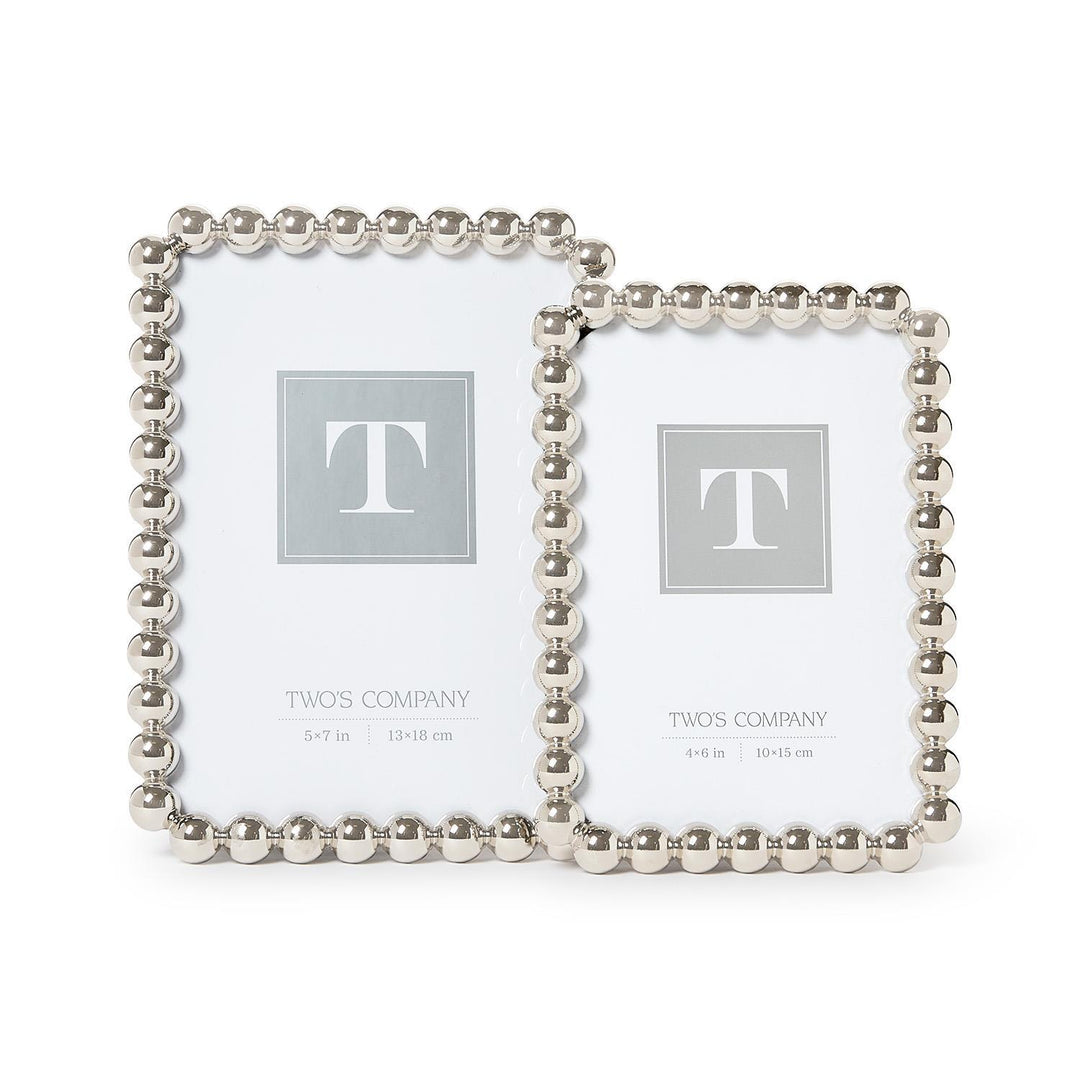 SILVER METALLIC BALL PHOTO FRAME