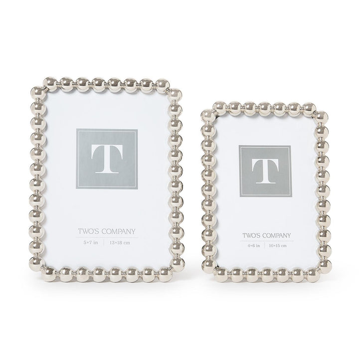 SILVER METALLIC BALL PHOTO FRAME