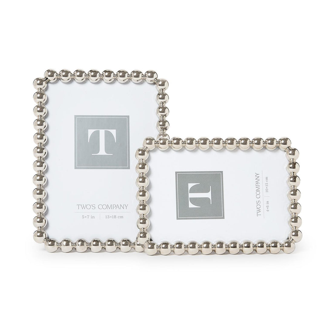 SILVER METALLIC BALL PHOTO FRAME