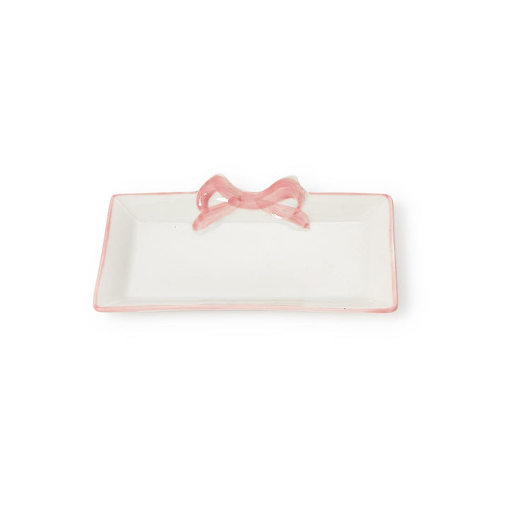 PRETTY BOW HAND-PAINTED TRAY