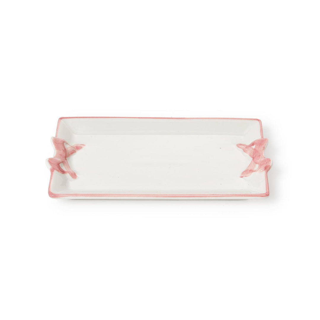 PRETTY BOW HAND-PAINTED TRAY