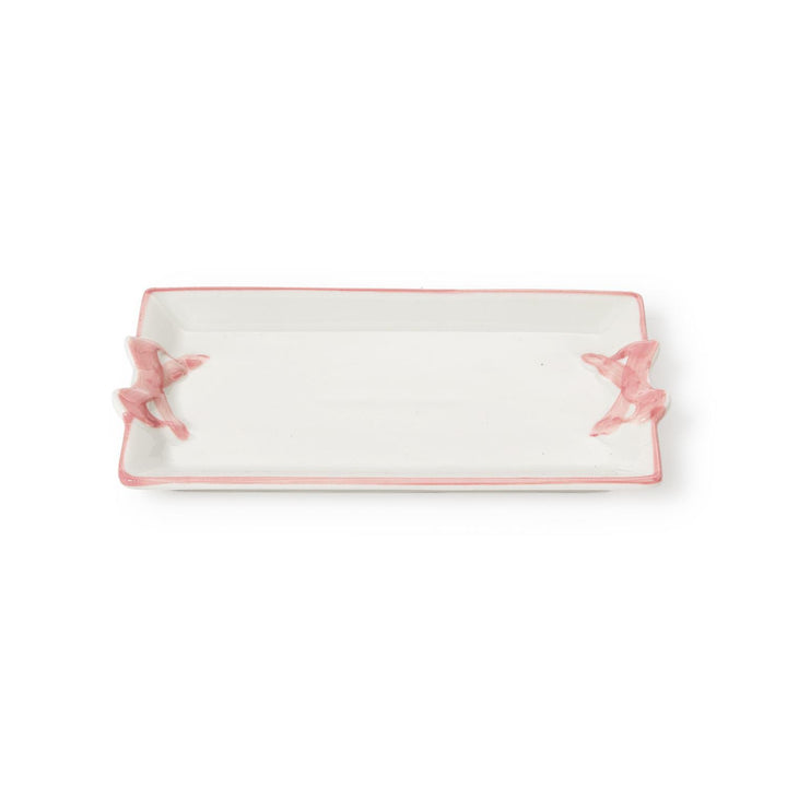 PRETTY BOW HAND-PAINTED TRAY