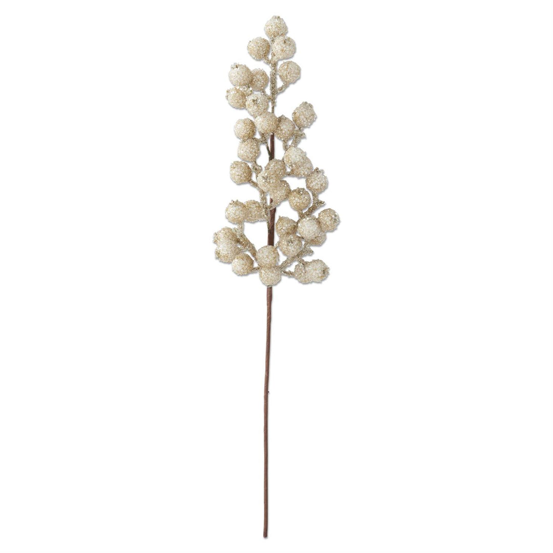 28" CHAMPAGNE GLITTER BERRY STEM