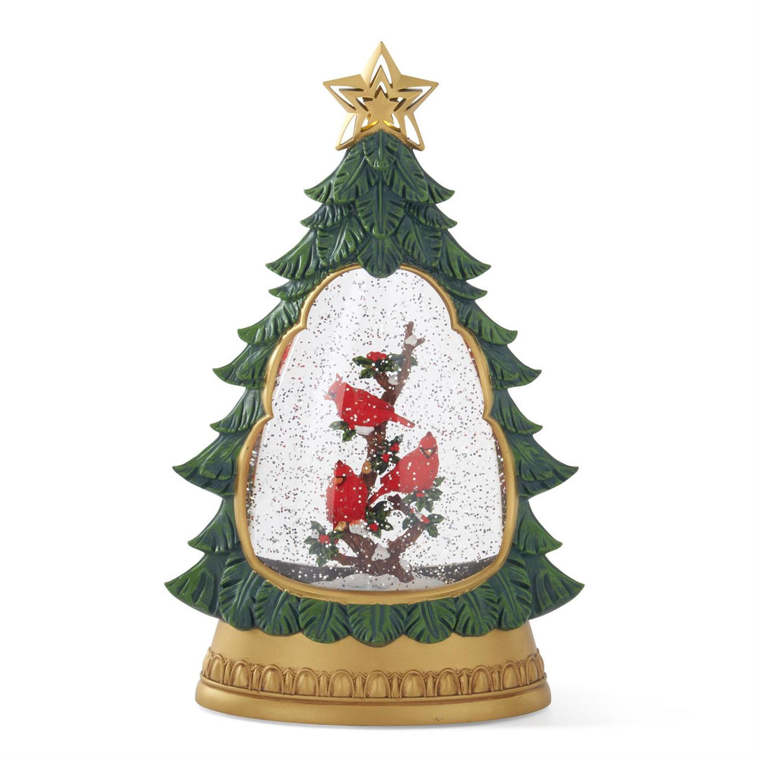 WATER SPINNING CHRISTMAS TREE SNOW GLOBE