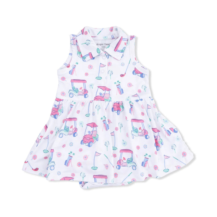 GOLF CARTS & FLOWERS POLO TENNIS DRESS