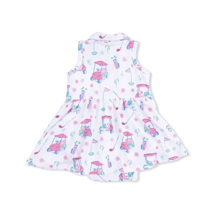 GOLF CARTS & FLOWERS POLO TENNIS DRESS