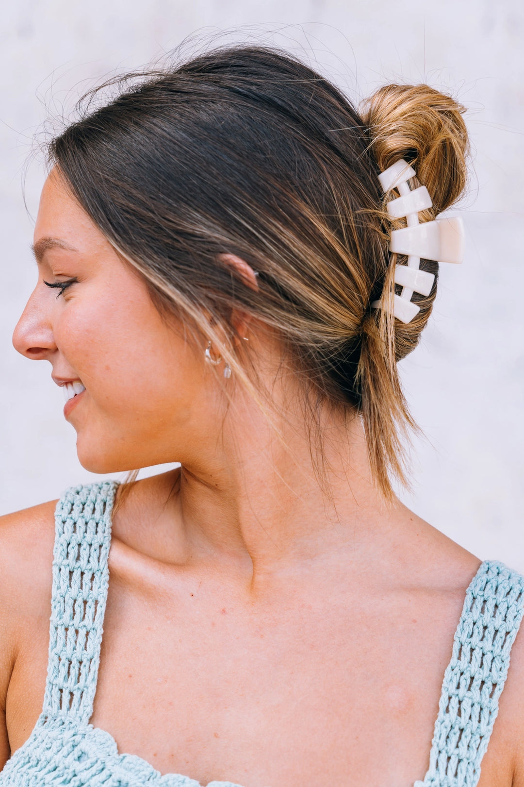 TELETIES HAIR CLIP ALMOND BEIGE
