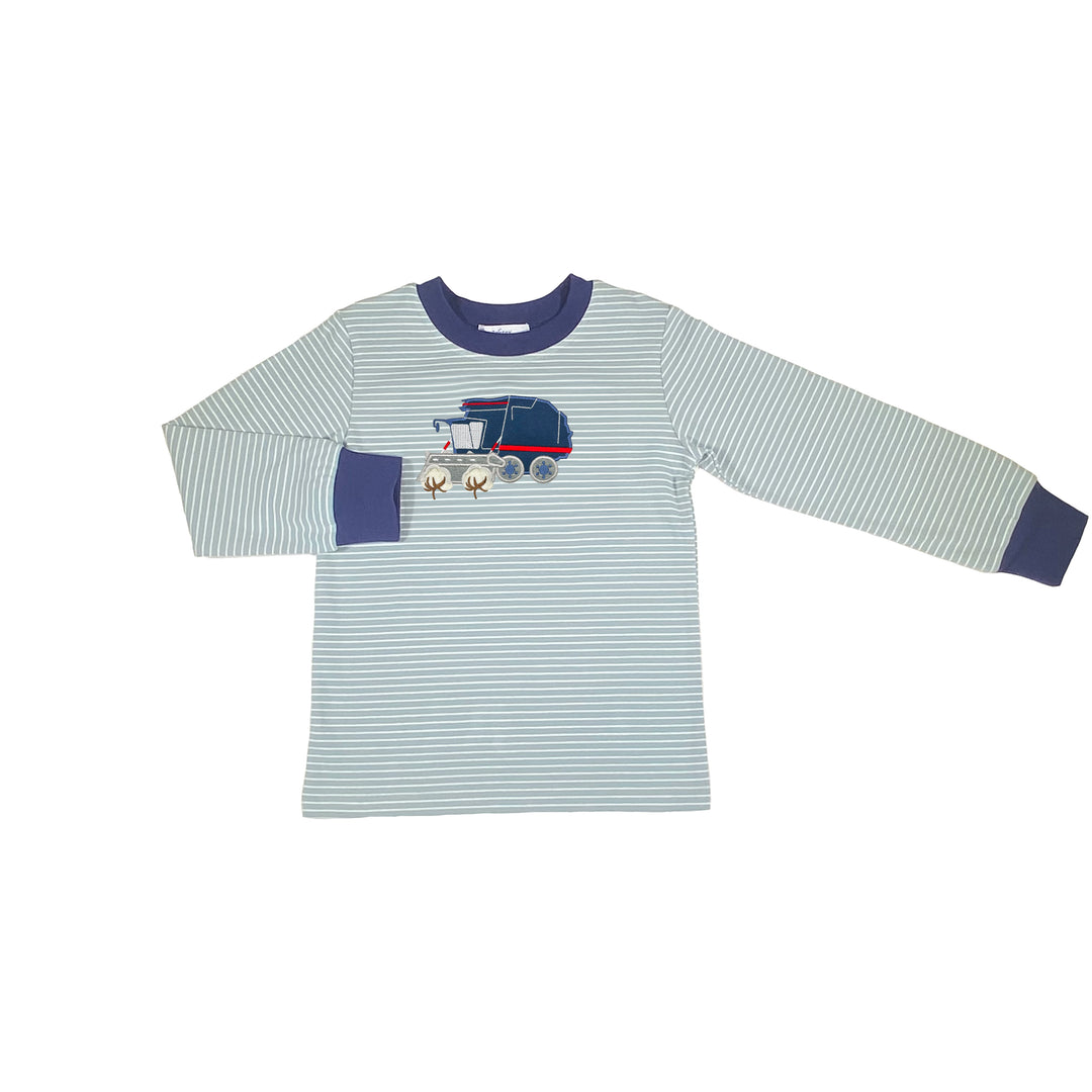 Cotton Picker Applique Long Sleeve Tee – Classic Southern Style Kids Shirt