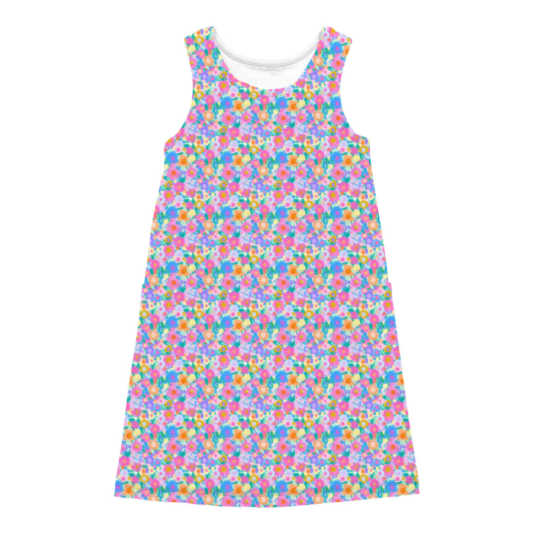 FLORAL TENNIS DRESS FOR LITTLE GIRLS