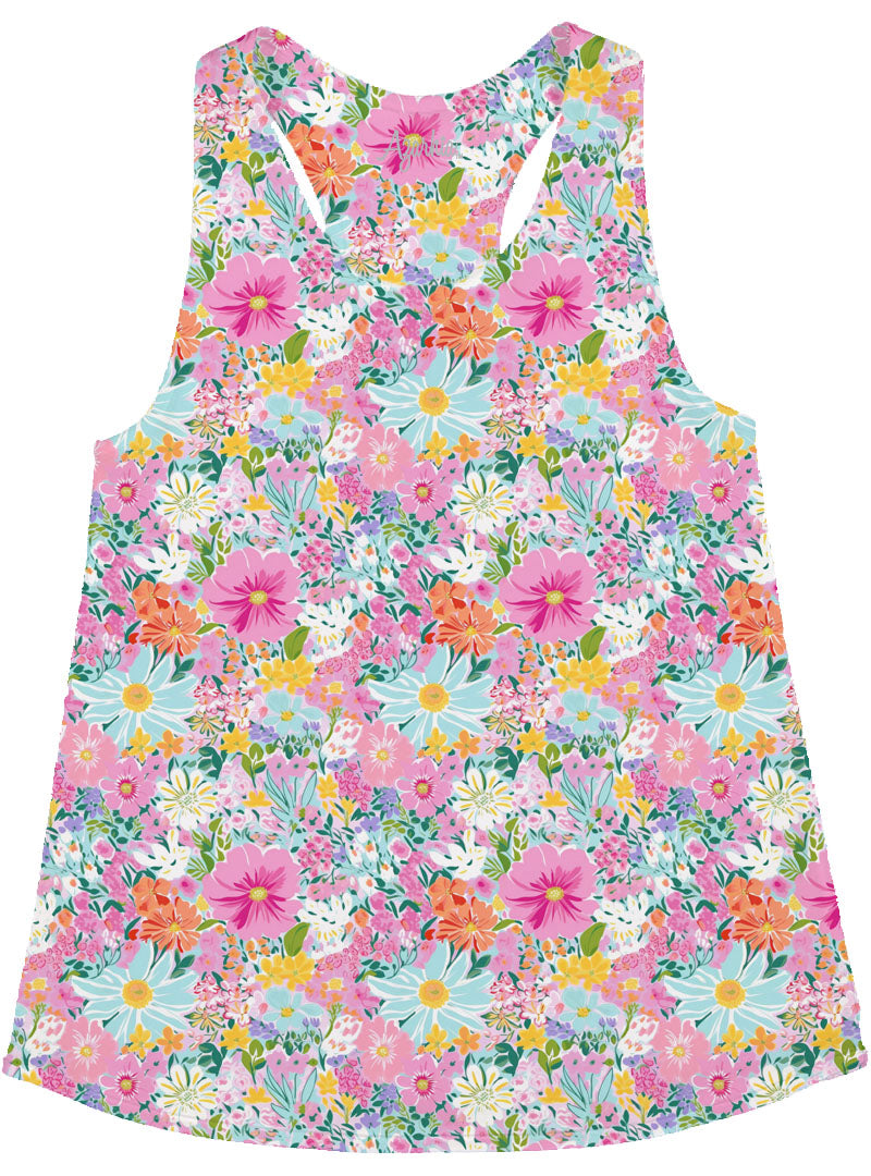 LITTLE GIRLS FLORAL PRINTED TANK TOP