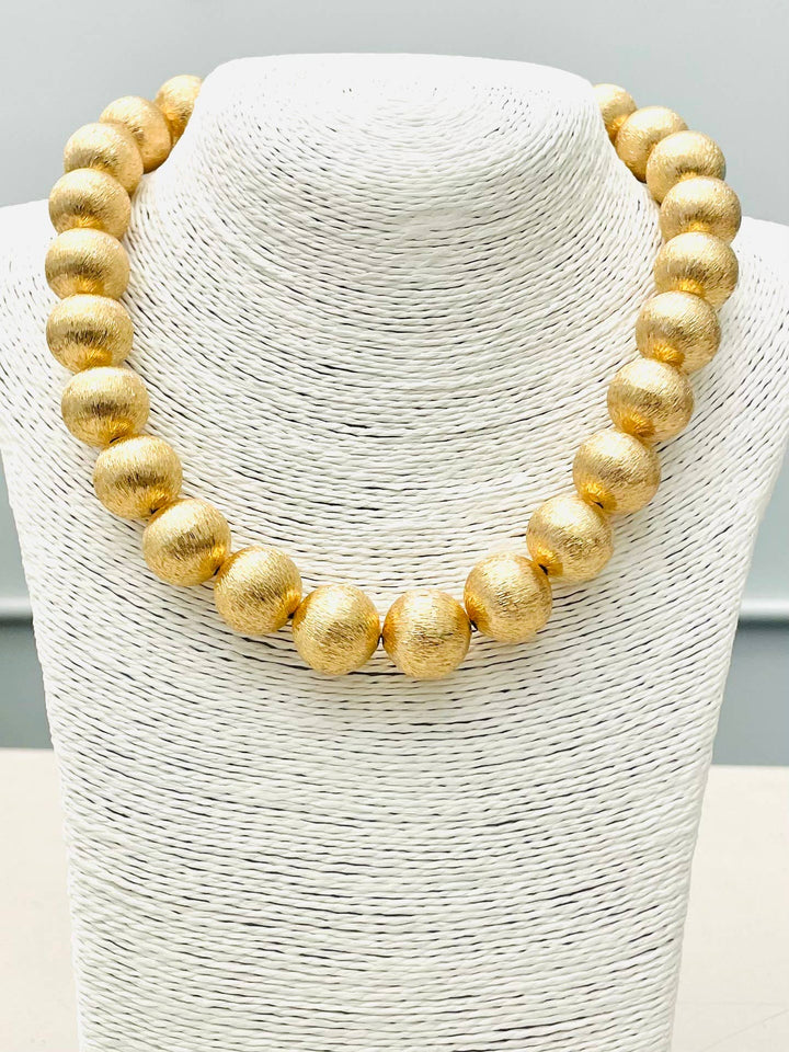 GOLD BIG BALL NECKLACE