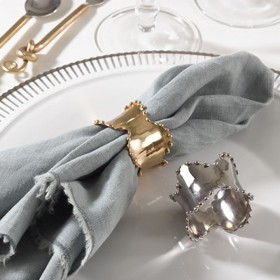 GOLD CLASSIC DESIGN NAPKIN RING SET