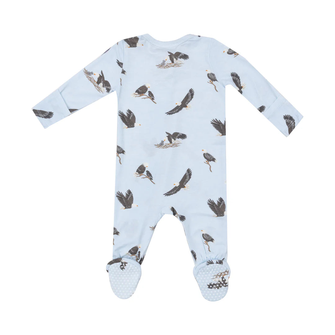 BALD EAGLES ZIPPER FOOTIE