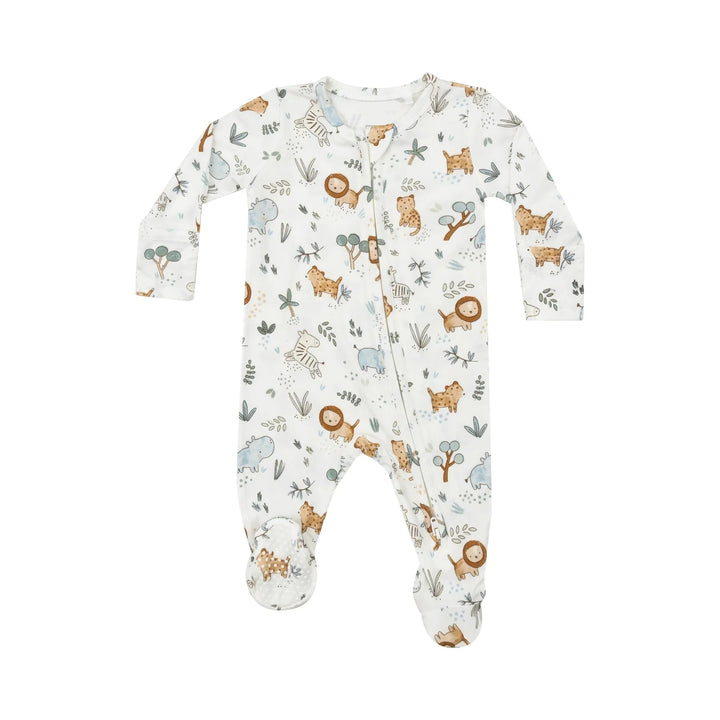 DELICATE SAFARI ZIPPER FOOTIE