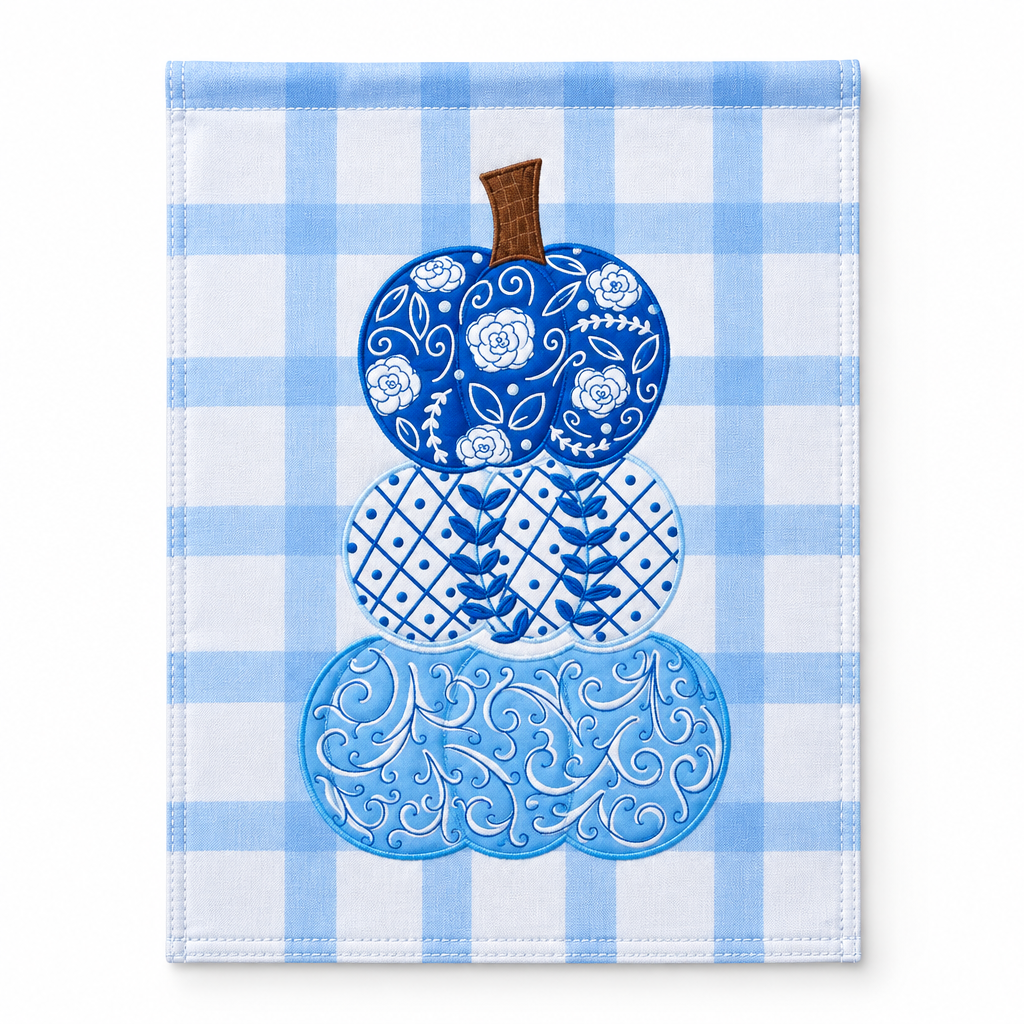 CHINOISERIE PUMPKIN STACK GARDEN FLAG
