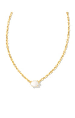 CAILIN CRYSTAL PENDANT NECKLACE, GOLD IVORY MOTHER OF PEARL