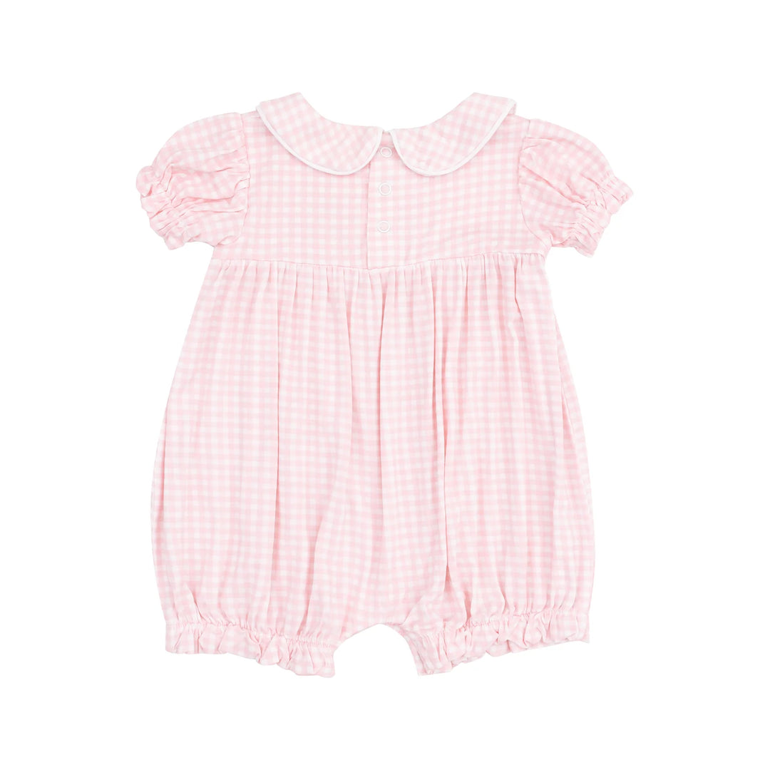 MINI GINGHAM CLASSIC PUFF SLEEVE PLAYSUIT