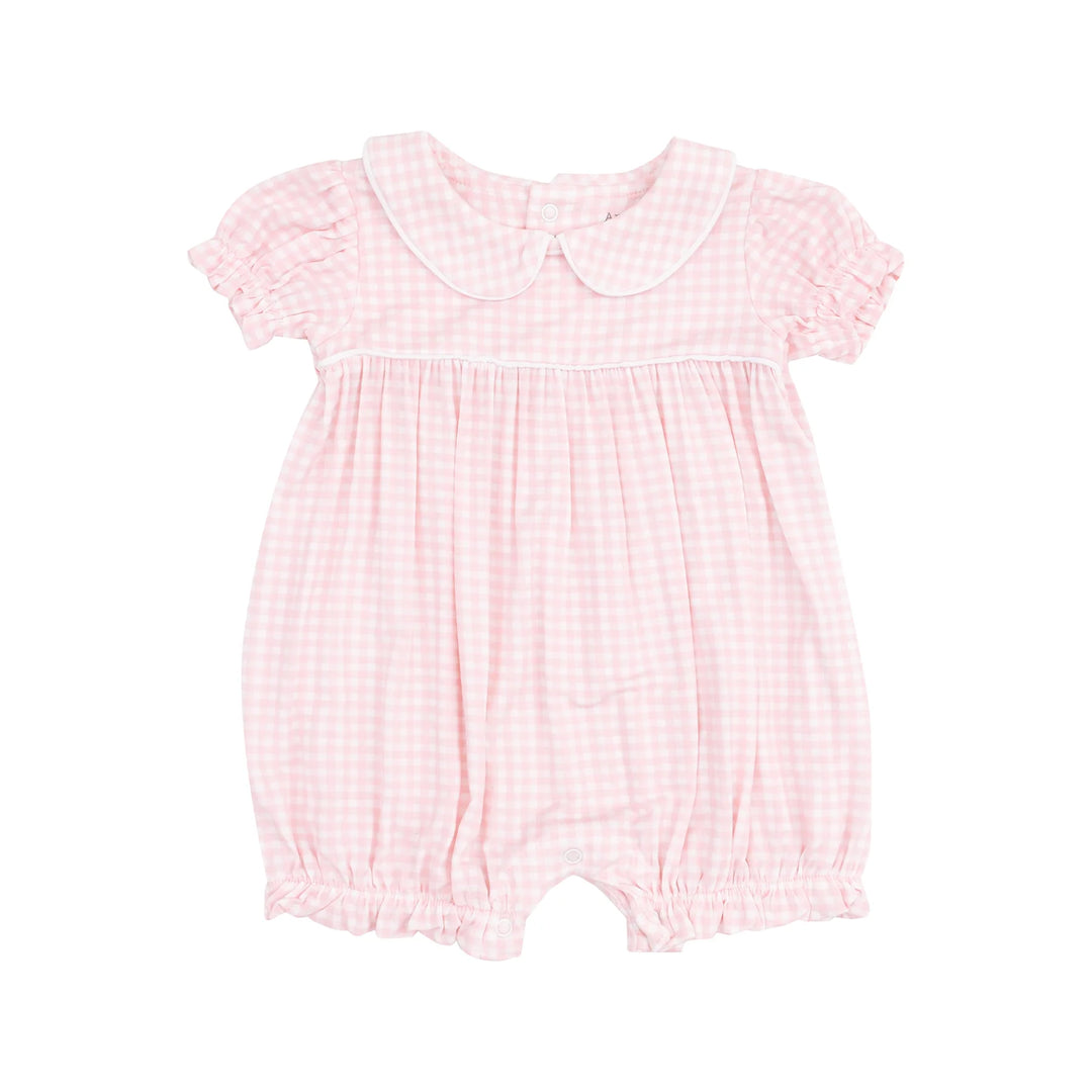 MINI GINGHAM CLASSIC PUFF SLEEVE PLAYSUIT