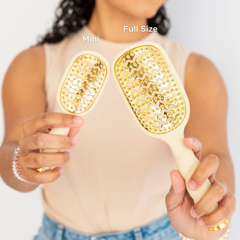 TAN MINI VENTED HAIR BRUSH