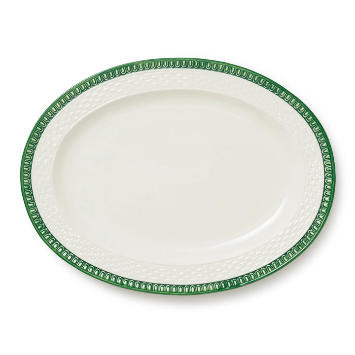 LE JARDIN EMBOSSED RATTAN OVAL PLATTER
