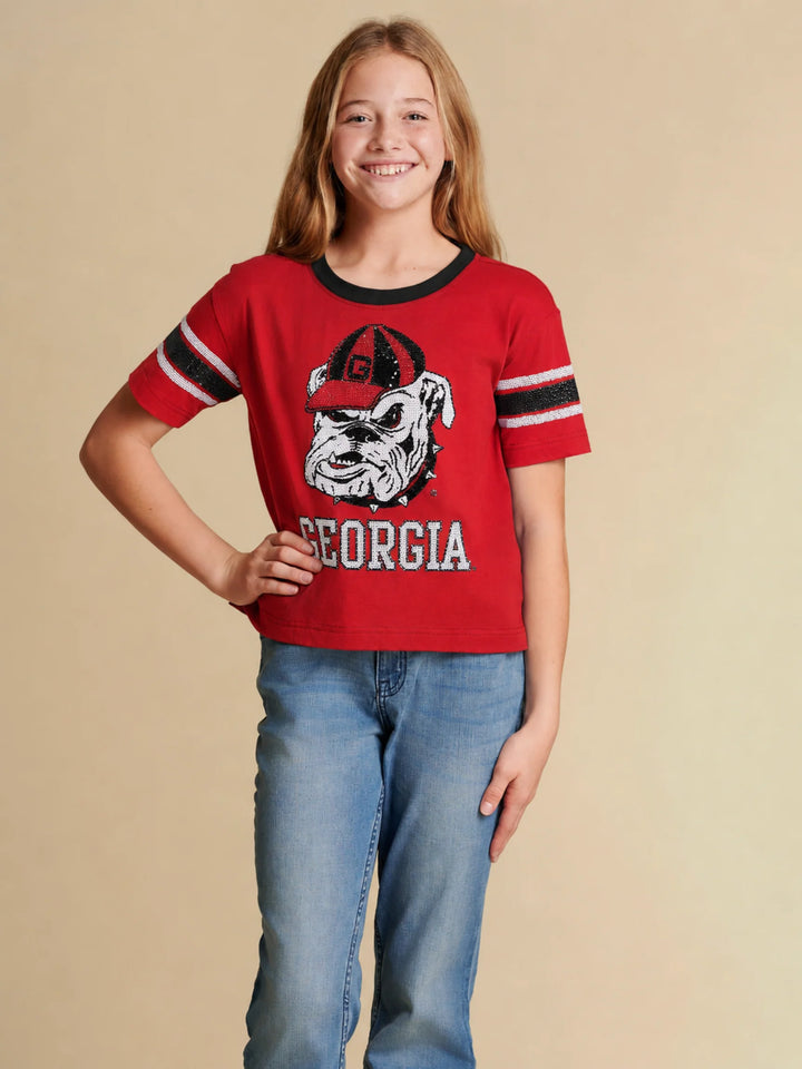 GEORGIA GIRLS BLITZ SEQUIN JERSEY TEE