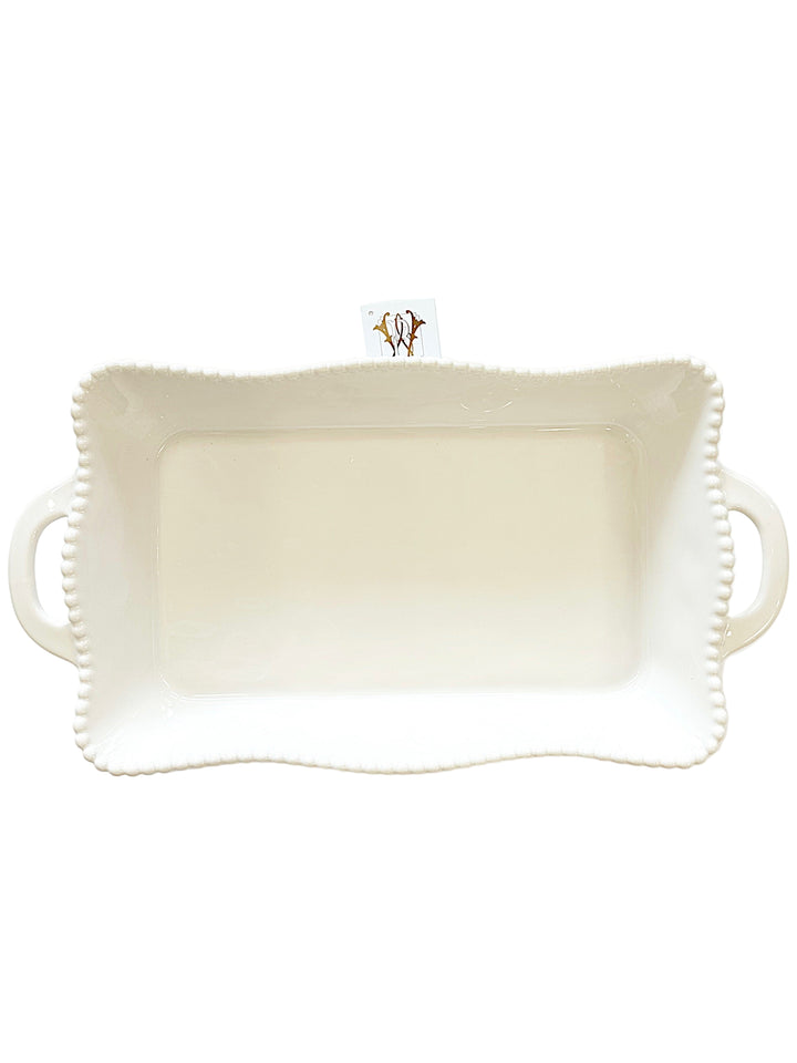 CREAM PERLETTE MEDIUM RECTANGULAR BAKER