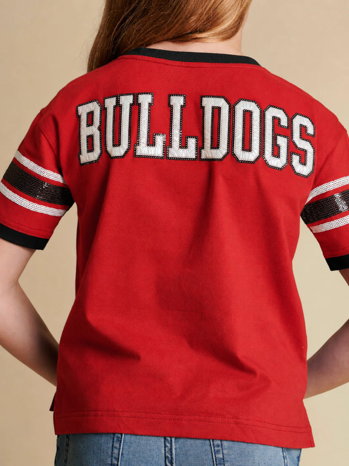 GEORGIA GIRLS BLITZ SEQUIN JERSEY TEE