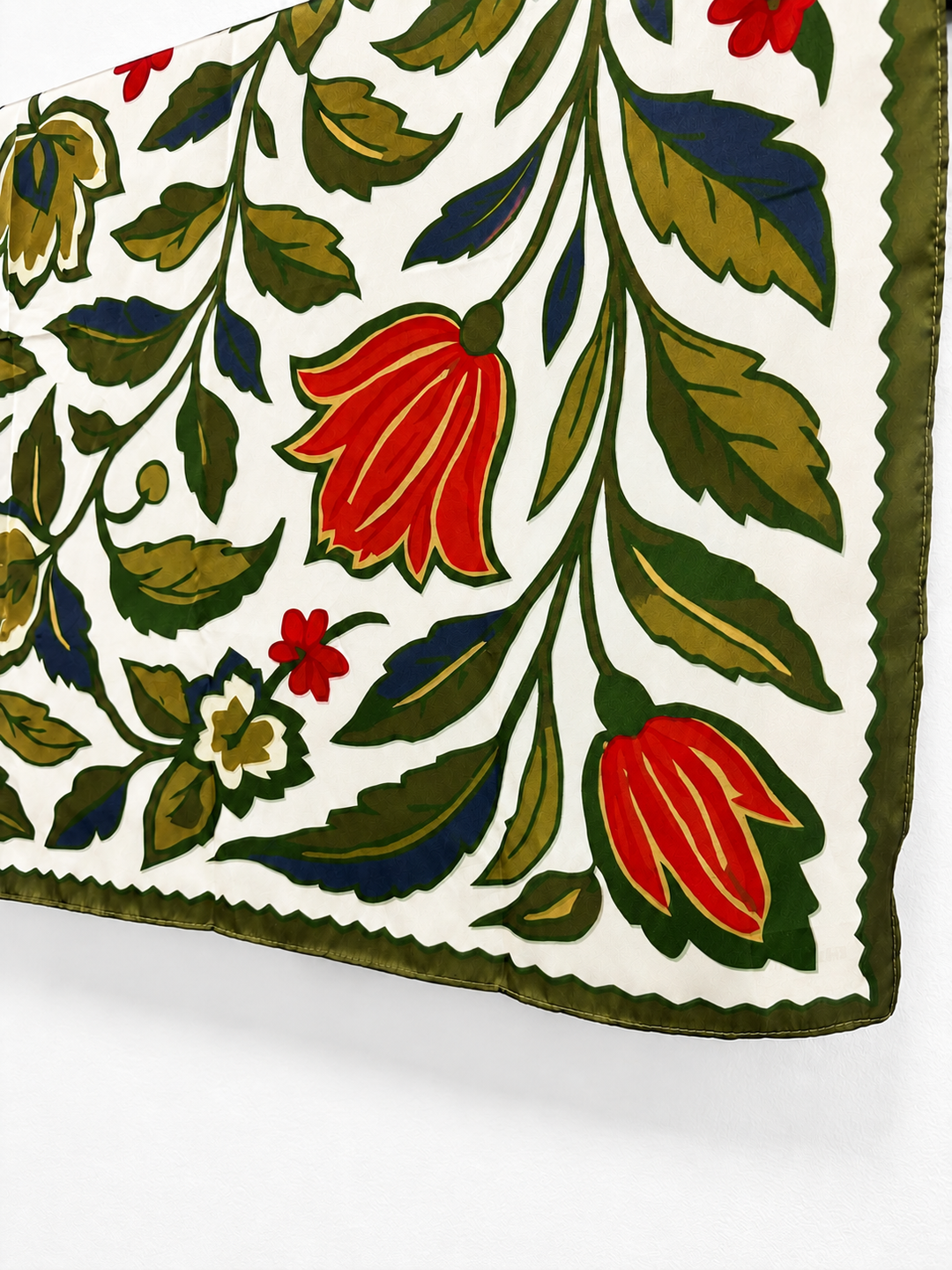 POPPY & GREEN FLORAL SCARF