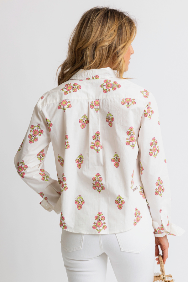 KARLIE: DIGITAL FLORAL POCKET CAMP TOP