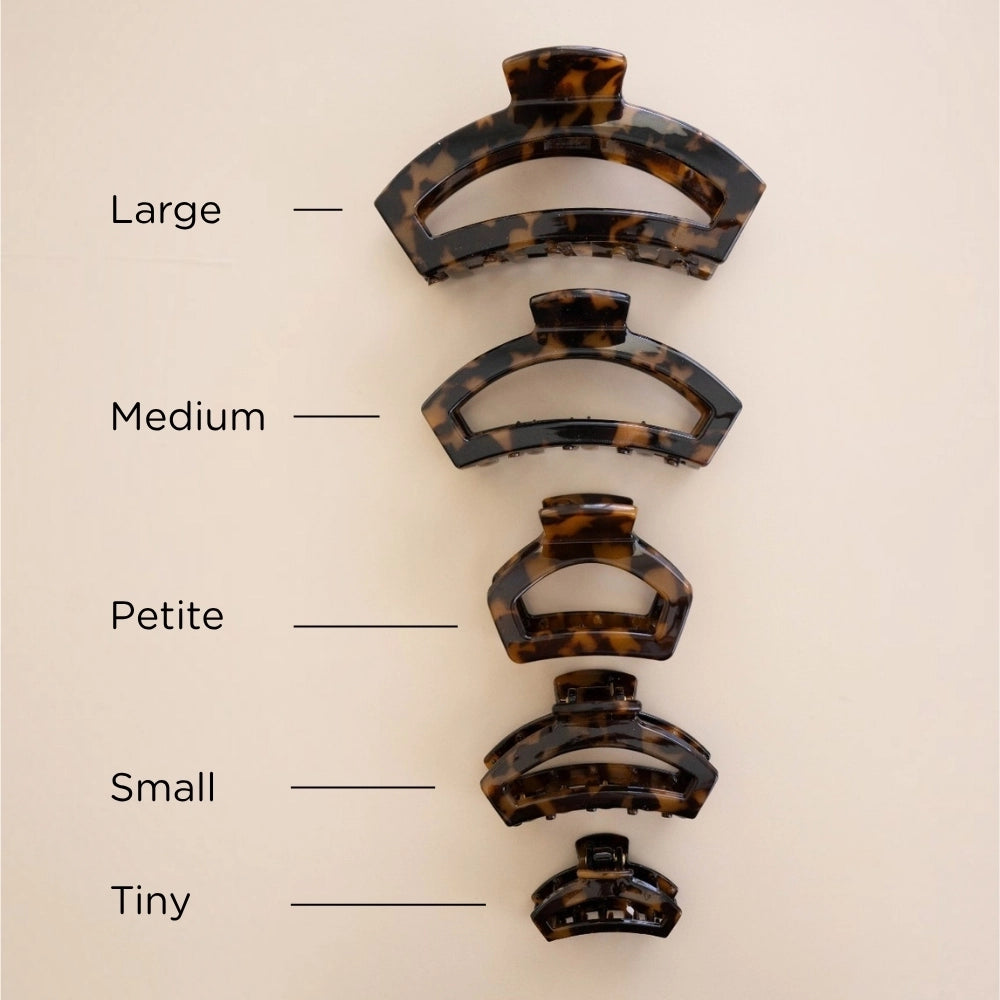 TELETIES OPEN HAIR CLIP TORTOISE