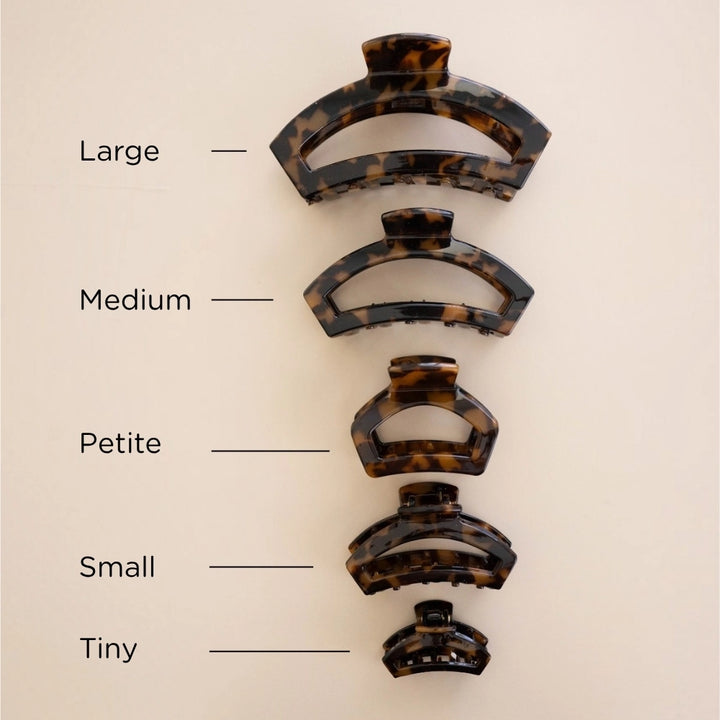 TELETIES OPEN HAIR CLIP TORTOISE