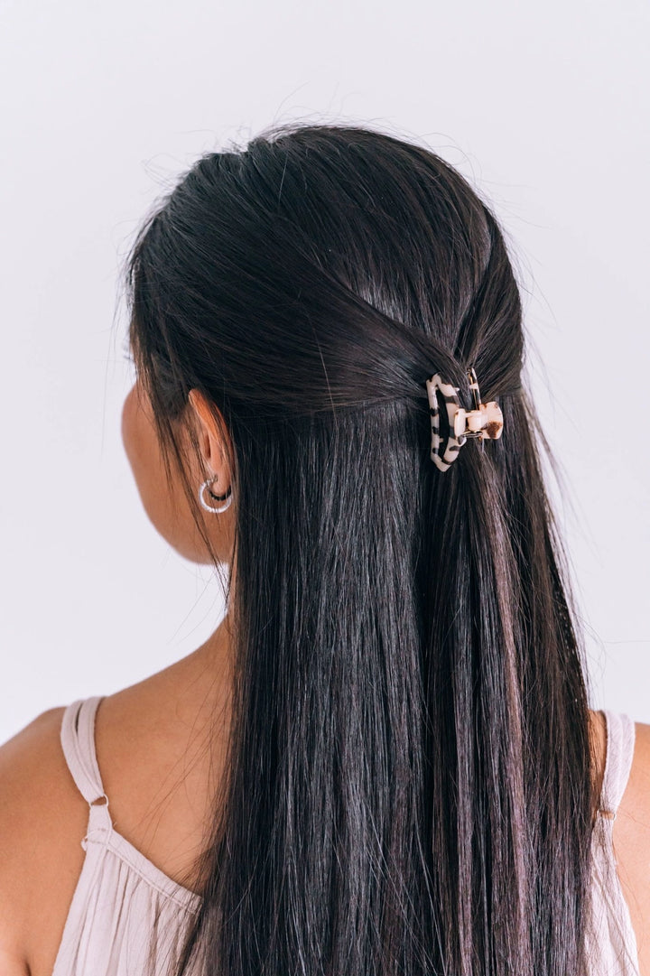 TELETIES OPEN HAIR CLIP BLONDE TORTOISE