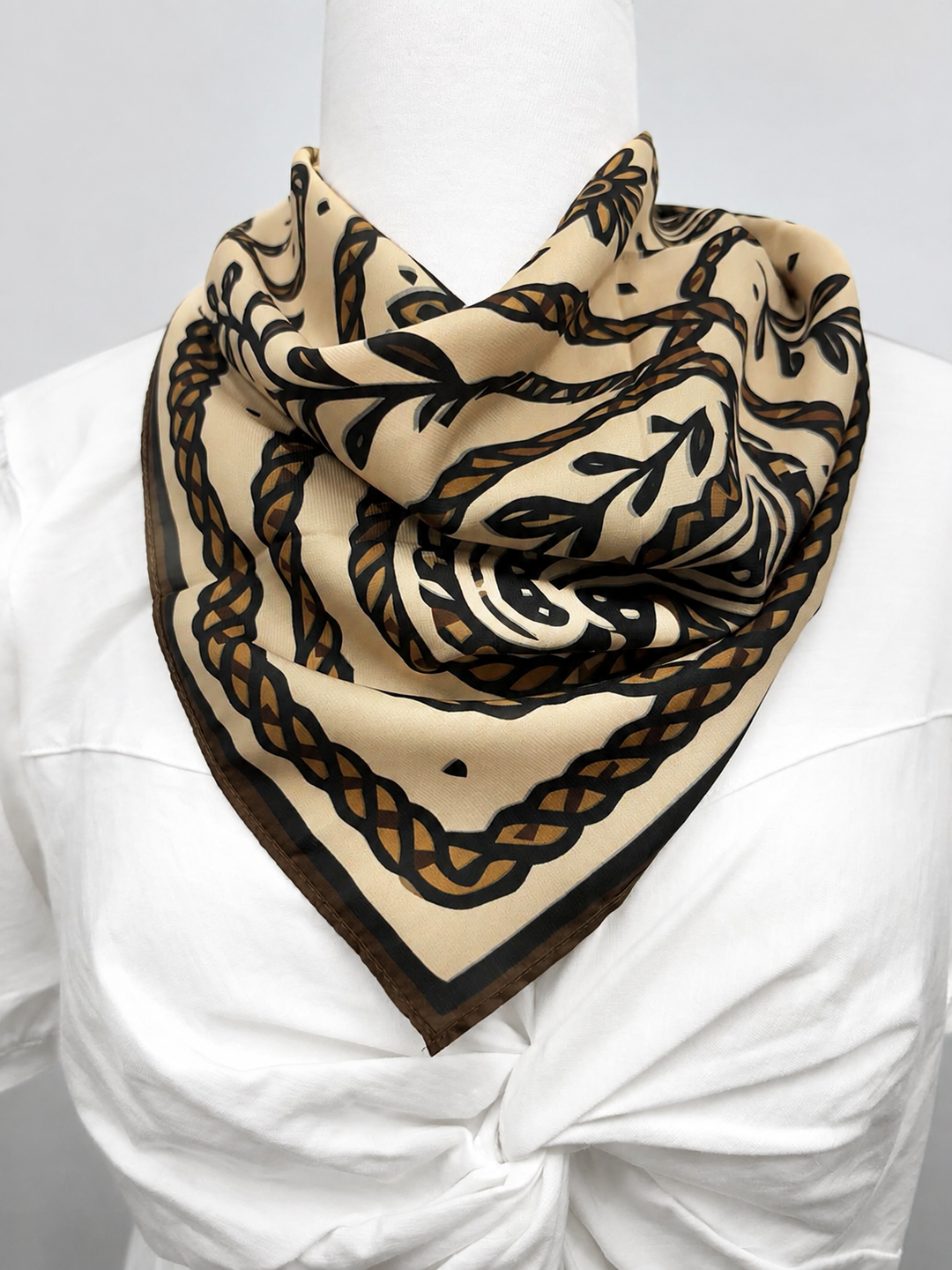 BROWN & BLACK WESTERN SCARF