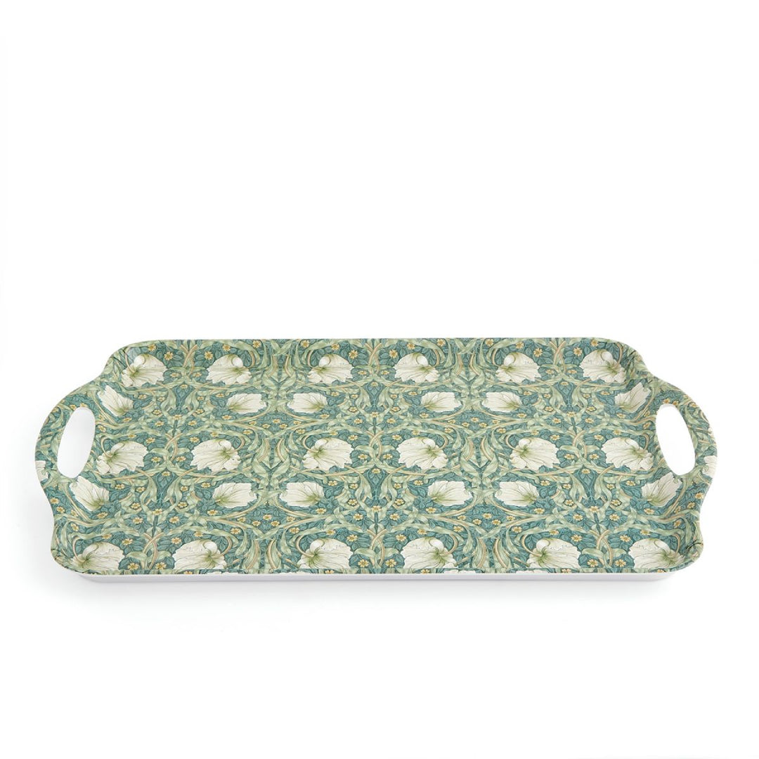 Decorative tray with floral pattern on a white background