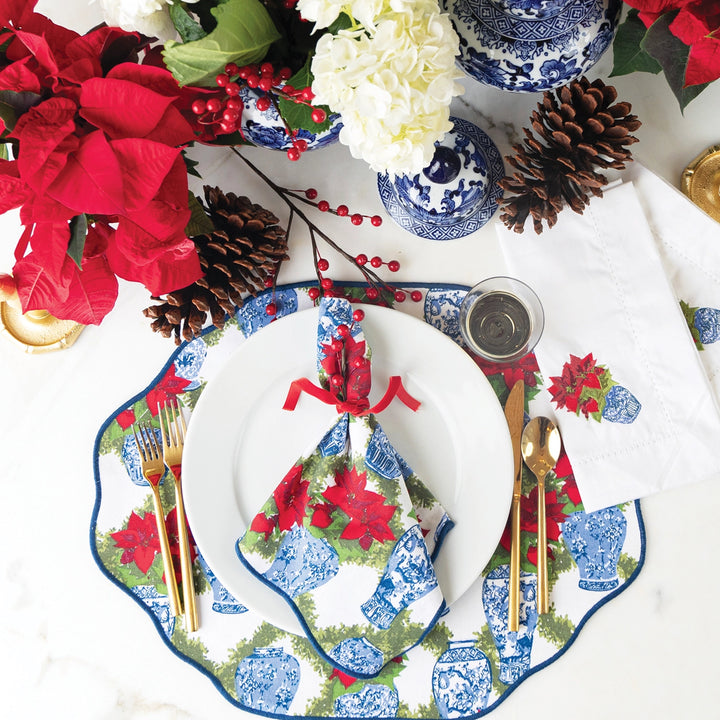 POINSETTIA REVERSIBLE PLACEMAT SET