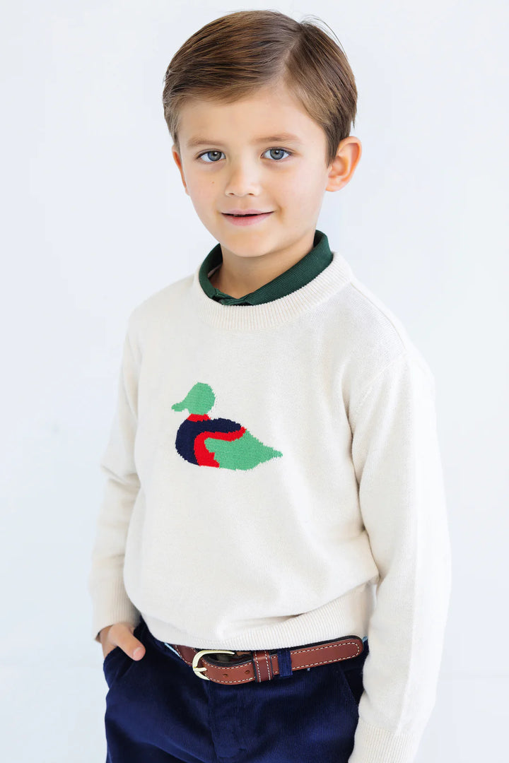 DUCK ISAACS INTARSIA SWEATER