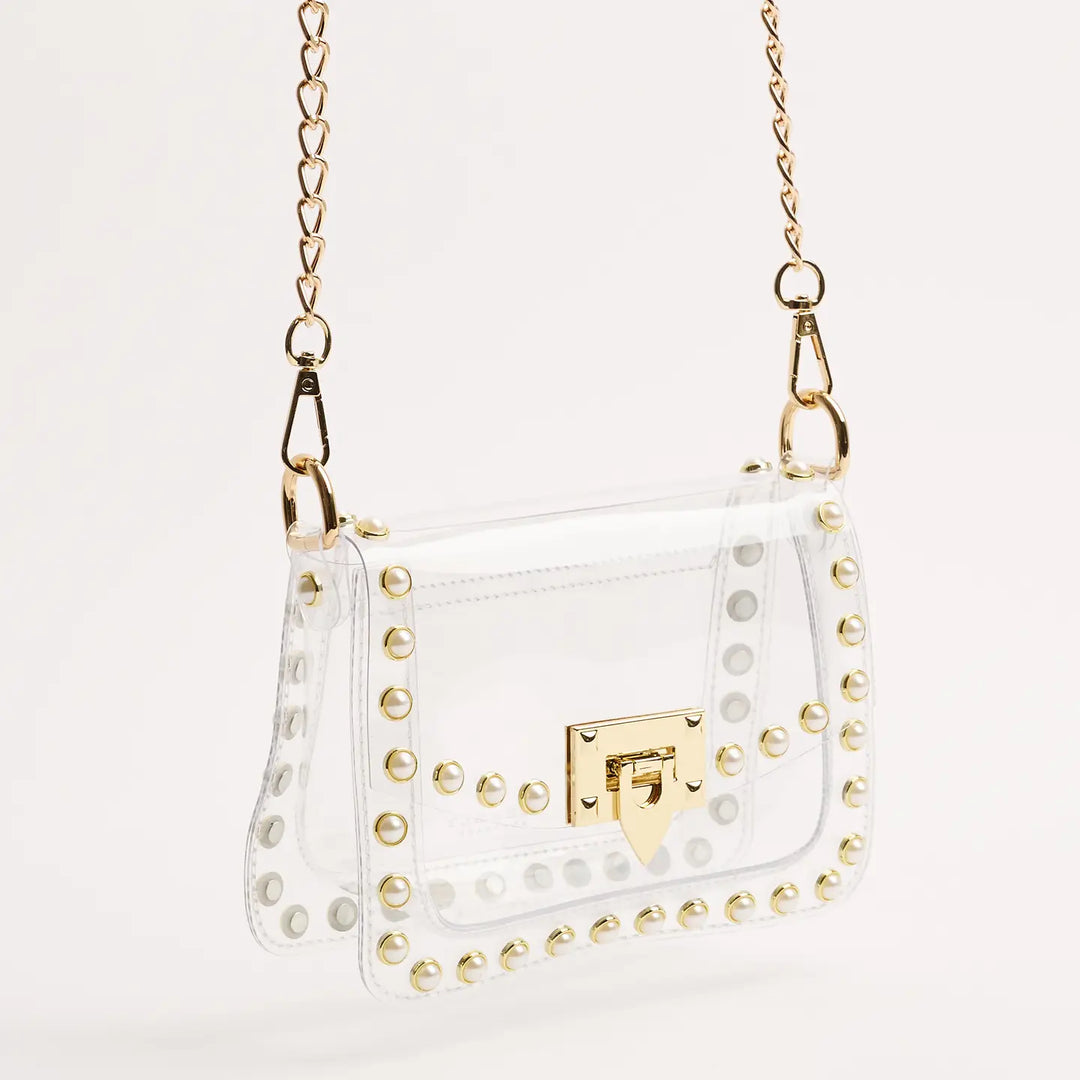 THE JACKIE CLEAR CROSSBODY - PEARL
